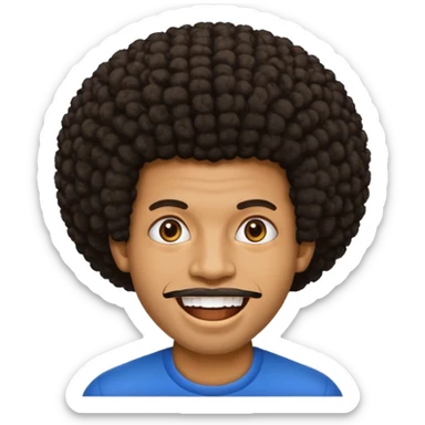 Black seventeen man  with a afro haircut and grillz in his teeths sticker