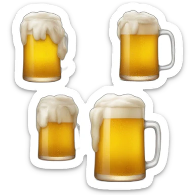 Emoji triste qui boit une bière 🍺 sticker