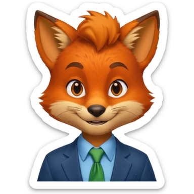 Nick Wilde from the Zootopia Disney movie sticker