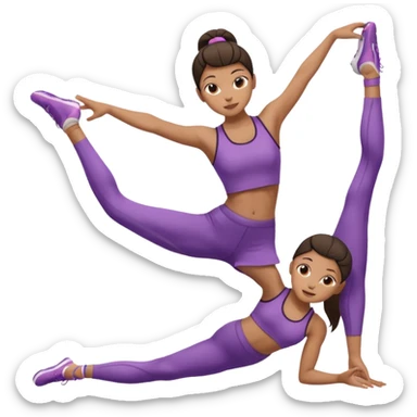 make sa one girl doing split with only 1 pair of legs sticker