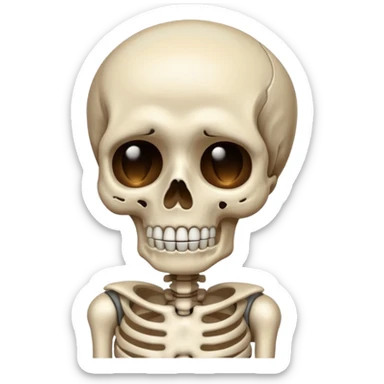 Squelette qui pleure sticker