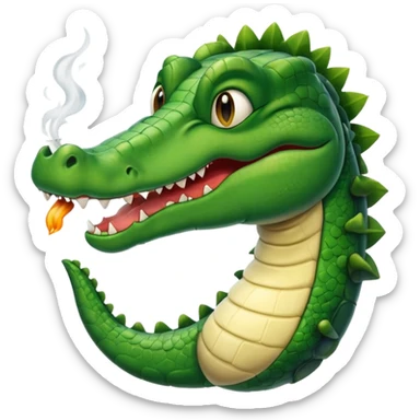 Un alligator habillé en smoking faisant un sourire sticker
