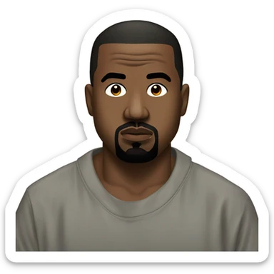 Kanye West wearing a shirt with a swastika on it sticker