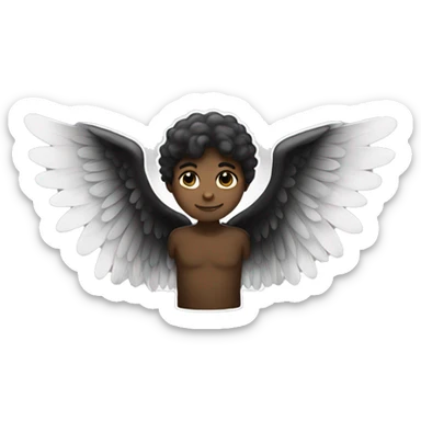 black angel wings sticker