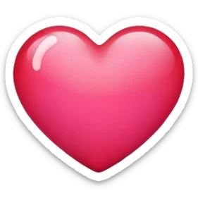 hot pinkish red heart sticker
