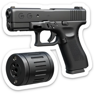Gen 5 glock 19, with a button, beam, and a 100 round drum (Like this:<img src="https://i.redd.it/48bgjbtj89f51.jpg" alt="Glock 19 : r/Glocks"/>) sticker