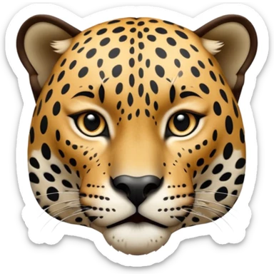 A high-resolution photo-realistic digital illustration of a baby jaguar, chest upward A high-resolution, photo-realistic digital illustration of a majestic jaguar sticker