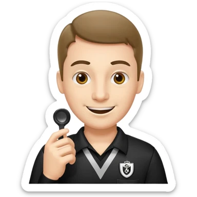 referee with a whistle sticker