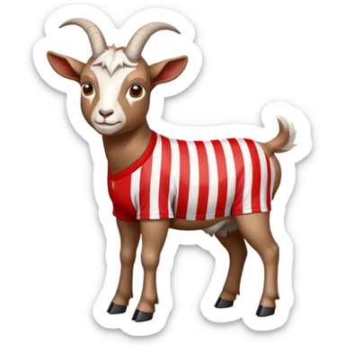 A goat wearing a Chivas jersey  sticker