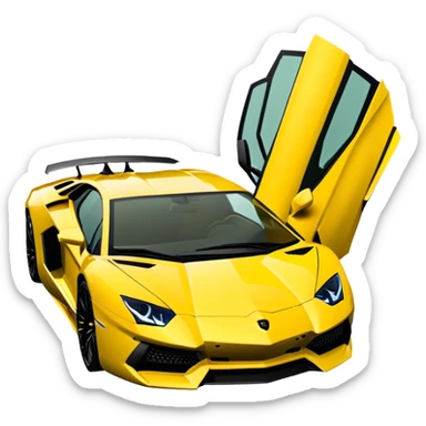 Lamborghini Aventador - Lamborghini (Model Year: 2021) (Iconic colour: Yellow) sticker