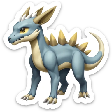 Manectric-Electrike-Lucio-Cubone-Marowak-Draco-Fakémon-hybrid-creature (full body), 4 legs sticker