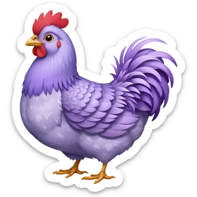 Lavender ameraucana  fluffy hen sticker