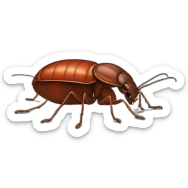 bedbug with long hair and Telefon sticker