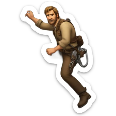 Arthur morgan climb a wall  sticker