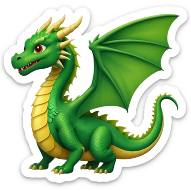 a dragon flying sticker