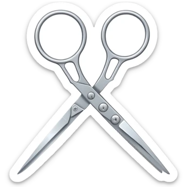 two scissors scissoring sticker