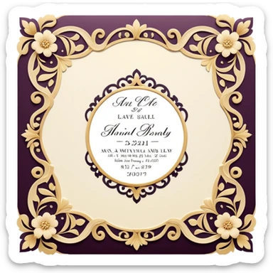 wedding invitation sticker