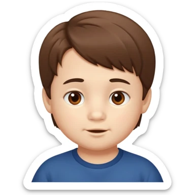 QUIERO QUE ME HAGAS A UN NIÑO DE 6 AÑOS, TIENE LA MELENITA UN POCO LARGA, LA CARITA ESTRECHA Y MOFLETES MUY BONITOS, OJOS MARRONES Y IEL CLARA, EL PELO UN PCOO MAS CLARO, LA BOCA UN POCO MAS GRANDE Y LA NARIZ UN PELIN MAS ANCHA DE ABAJO ES IN CHICO sticker