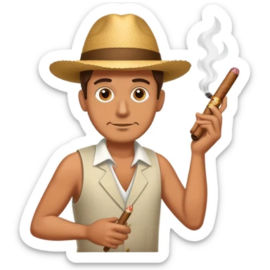 Mile carrying cigars sticker