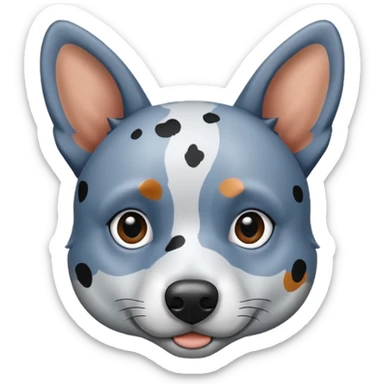 all grey spotted blue heeler sticker