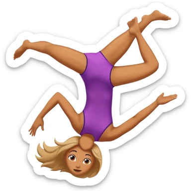 Eine weibliche Person die backflip macht  sticker