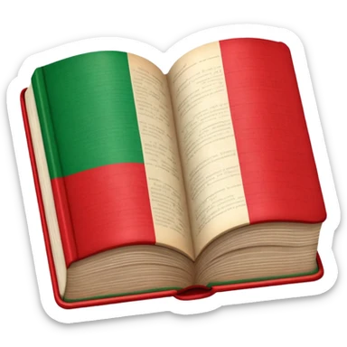 italian flag on dictionary sticker
