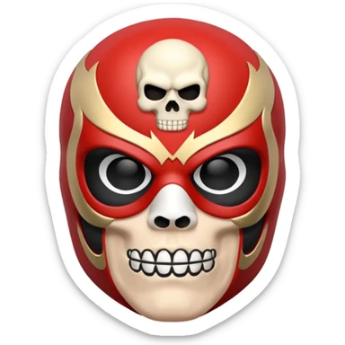 luchador con traje de calavera sticker