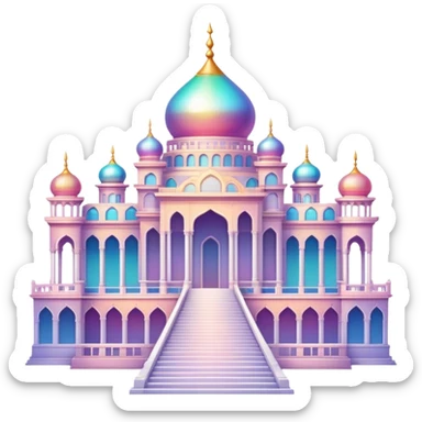 Epic divine legendary complex detailed iridescent gradients aesthetic-scenic palace sticker
