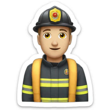 a set of emojis with a Ukrainian firefighter sticker