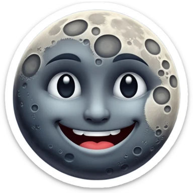 Cursed Pervertedly Dark Smiling Moon sticker