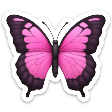 Pink Butterfly similar to iPhone emoji sticker