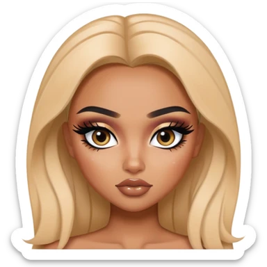 italian, pretty makeup, pretty bratz baddie, black eyeliner sticker