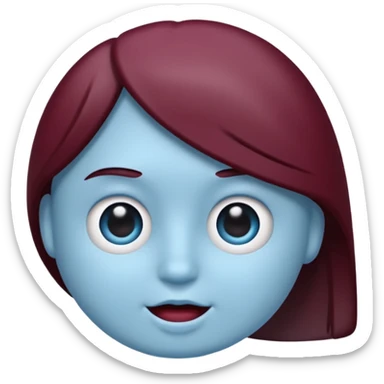  dark burgandy and light blue colour instead   sticker