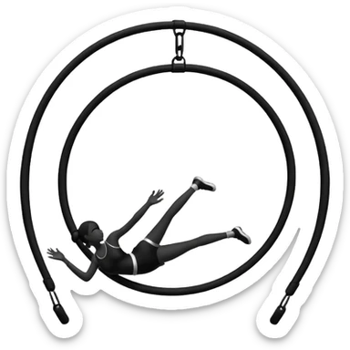 aerial hoops silhouette  sticker