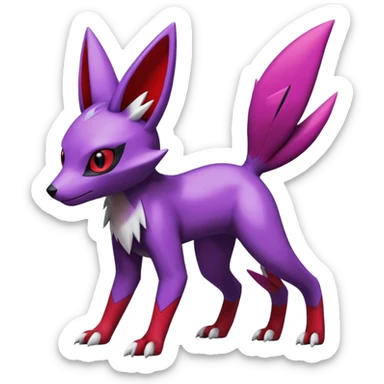 Sneasel-Zangoose-Genesect-Umbreon-fusion-hybrid, full body sticker