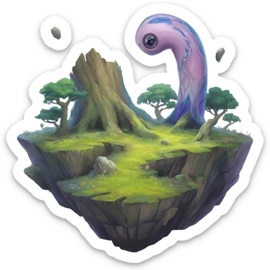  Epic painted artistic complex detailed aesthetic-Fakémon-creature-scenery sticker