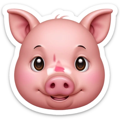 embarrassed pig sticker