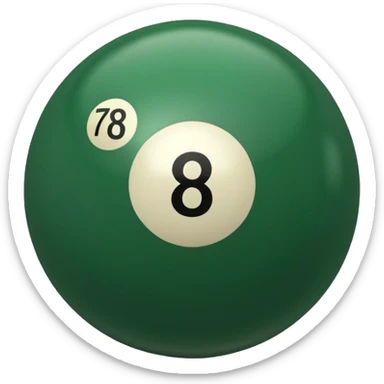 green billiard ball 7 number sticker