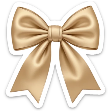Beige bow sticker