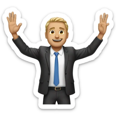 not guilty, druski hands in the air pose sticker