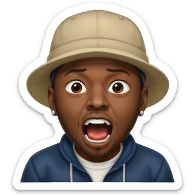 Kendrick Lamar yelling mustard  sticker