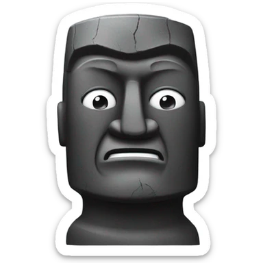 Moai batman shocked with hands on face sticker