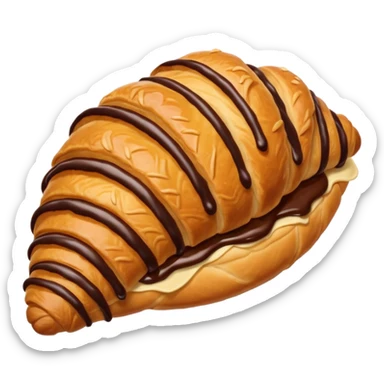 croissant chocolate sticker
