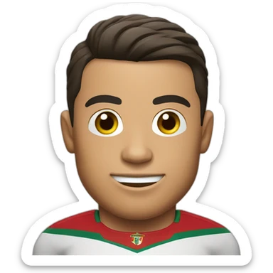 cristiano ronaldo with portugal jersey sticker