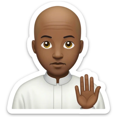 Bald black man prophet sticker