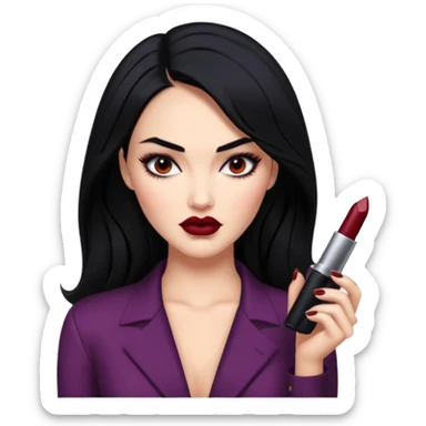 “Emoji girl, femme fatale, black hair. megan fox vibes sticker