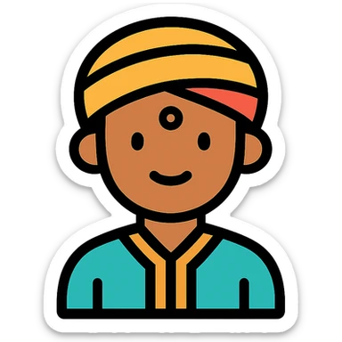 an ugly Indian boy sticker
