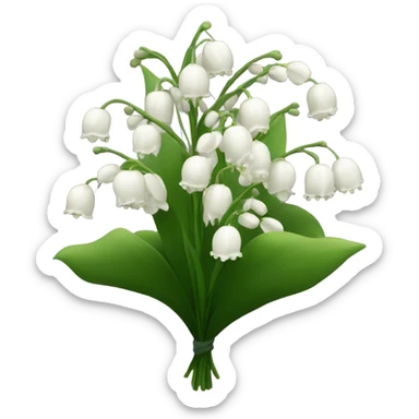 black lily of the valley bouquet sticker