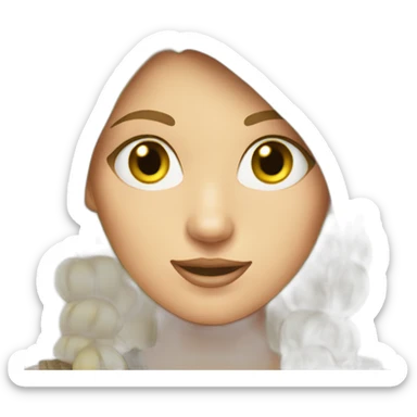 Blonde woman hillbilly with cat sticker