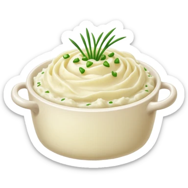Mashed potatoes with chopped chives sticker